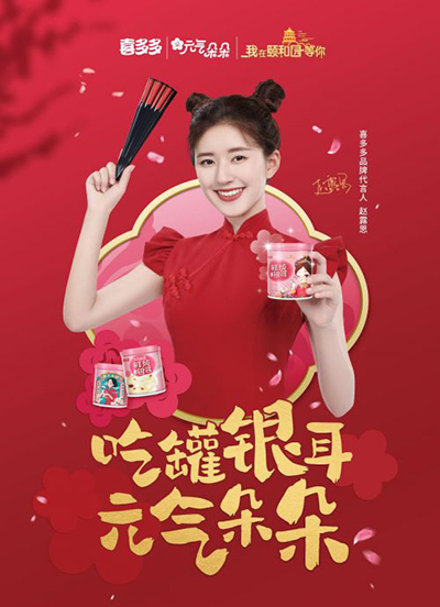 赵露思代言的品牌喜多多